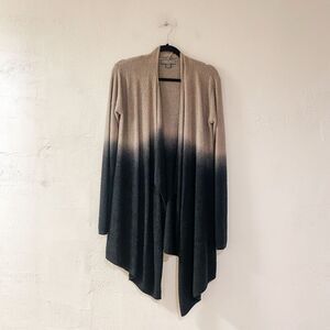 Barefoot Dreams Calypso CozyChicLite Ombré Cardigan in Beige Black Medium